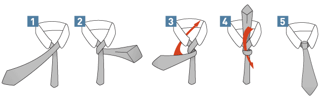 Krawatte - einfacher Knoten